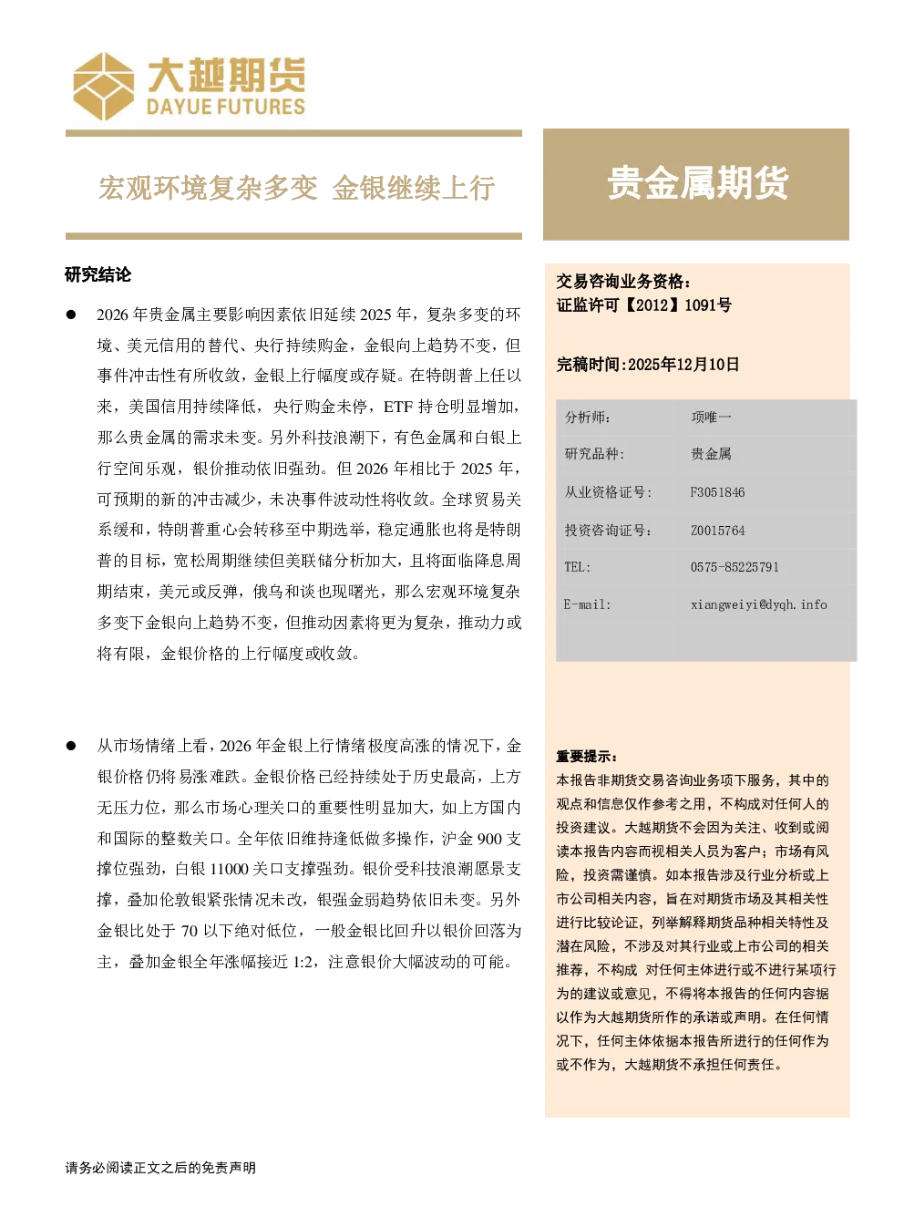 报告封面