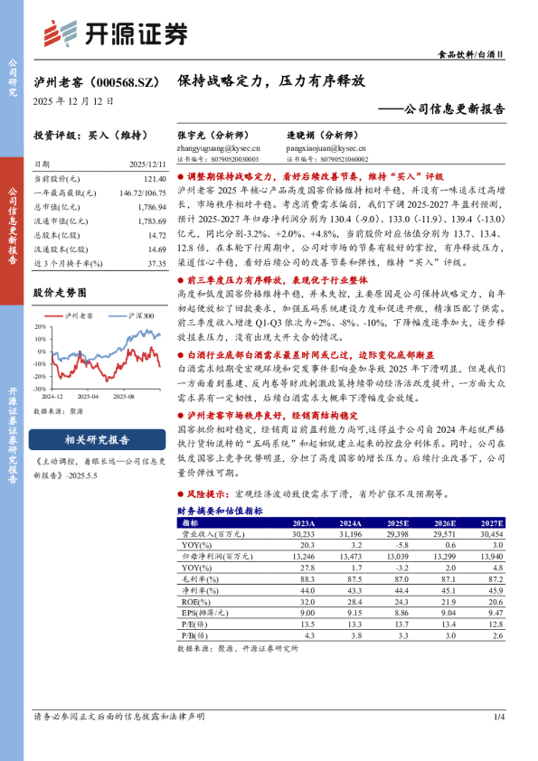 公司信息更新报告：保持战略定力，压力有序释放