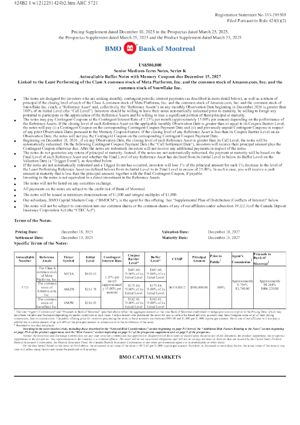 蒙特利尔银行美股招股说明书(2025-12-12版)