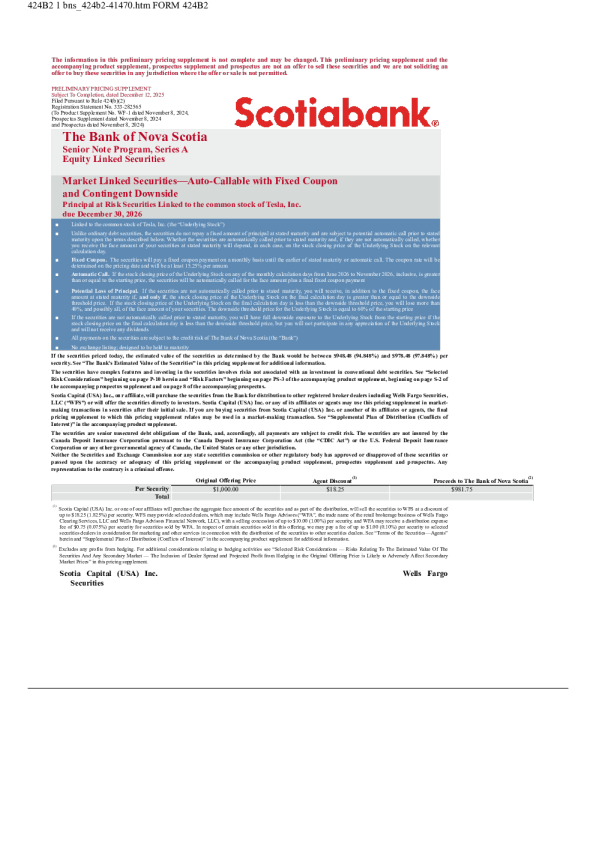 加拿大丰业银行美股招股说明书(2025-12-12版)