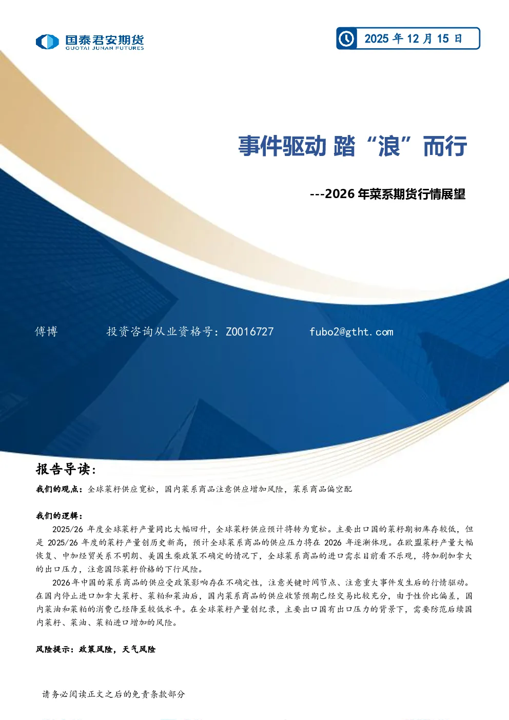 报告封面