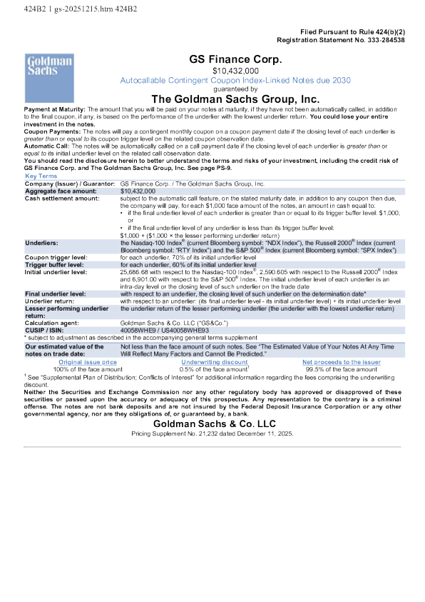 高盛美股招股说明书(2025-12-15版)