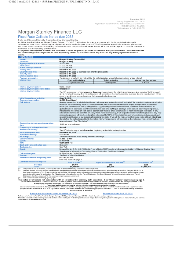摩根士丹利美股招股说明书(2025-12-17版)