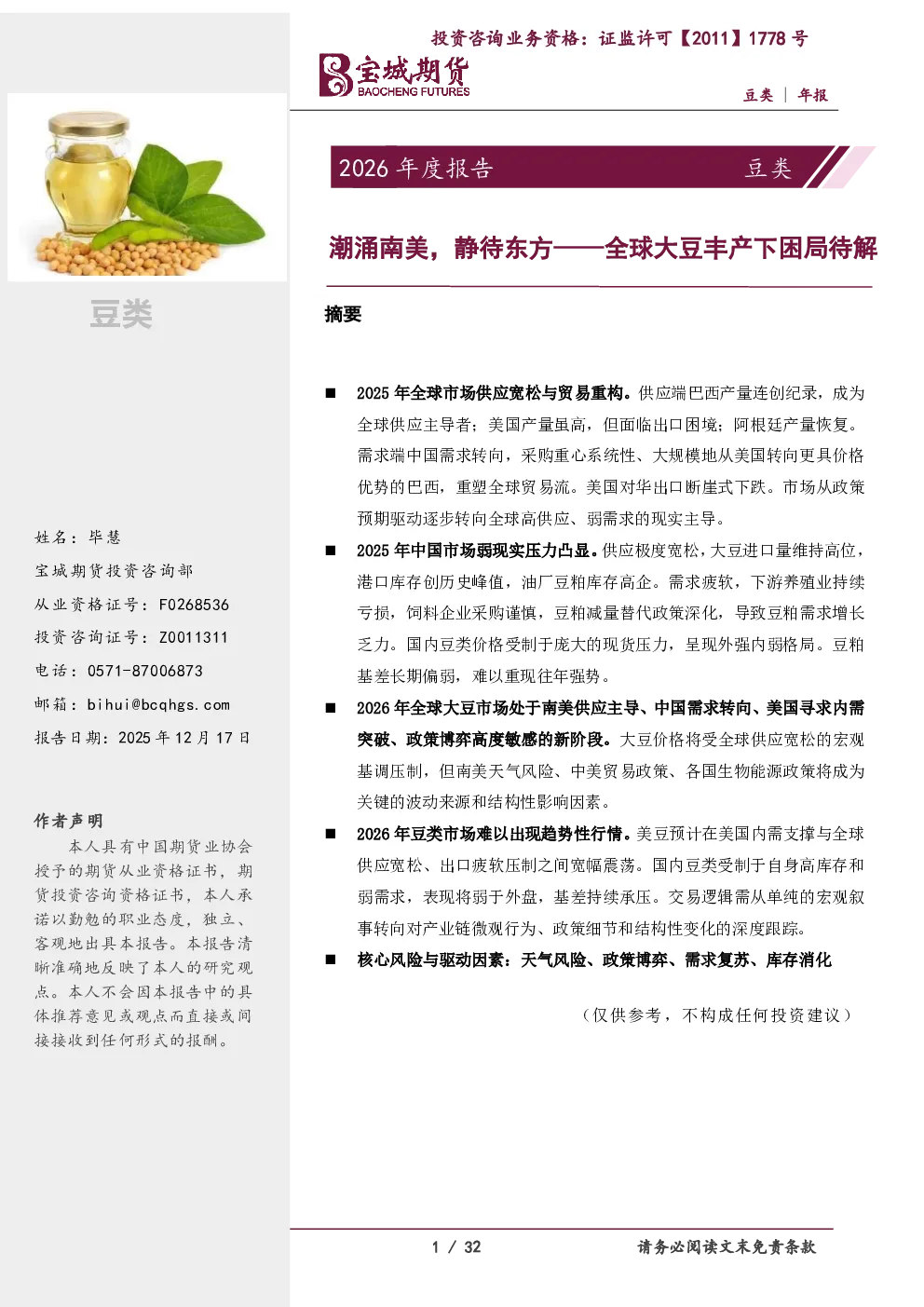 报告封面
