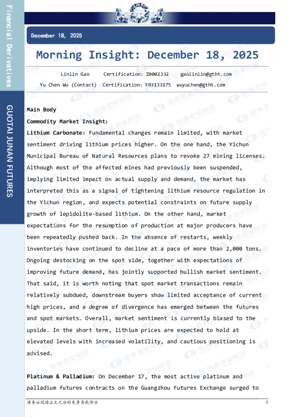 Morning Insight: December 18, 2025