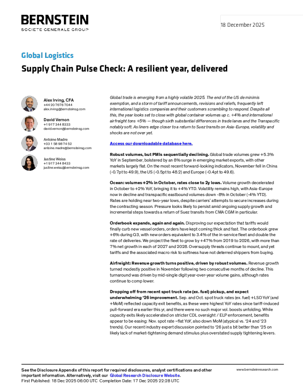 全球物流：供应链动态监测：韧性的一年，已交付