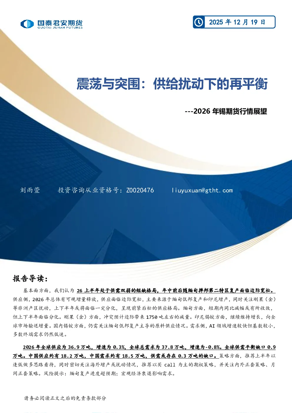 报告封面