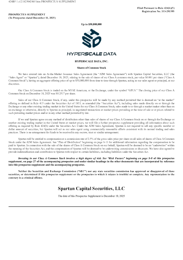 Hyperscale Data Inc美股招股说明书(2025-12-19版)