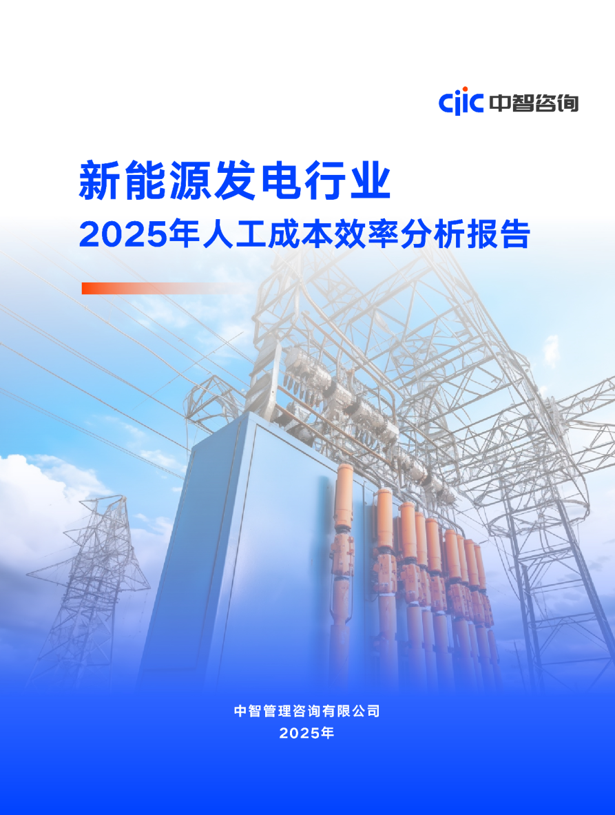 中智咨询：新能源发电行业2025年人工成本效率分析报告