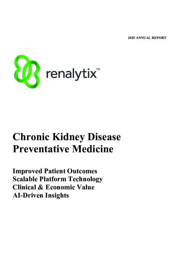 Renalytix plc ADR 2024年度报告