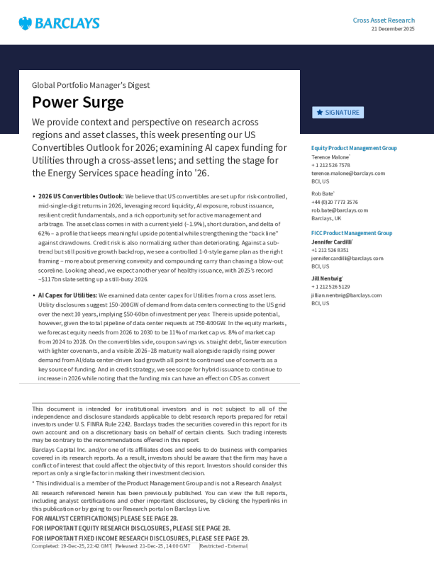 全球投资组合经理摘要：动力激增