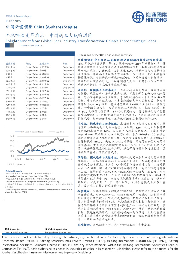 全球啤酒变革启示：中国的三大战略进阶