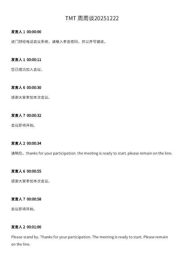 TMT 周周谈20251222