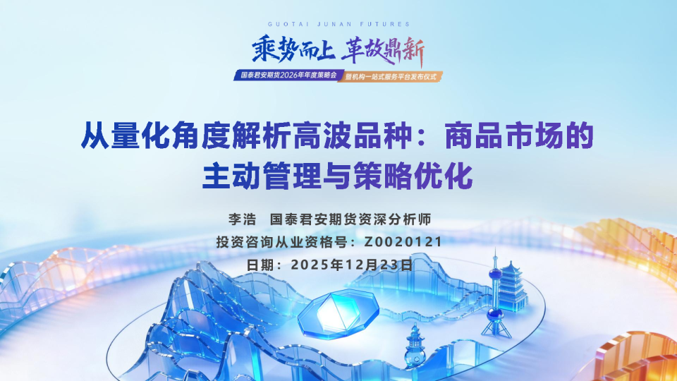从量化角度解析高波品种：商品市场的主动管理与策略优化