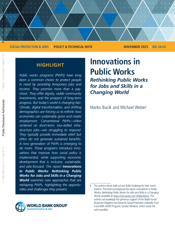 公共工程创新概述简报：在不断变化的世界中重新思考就业和技能的公共工程