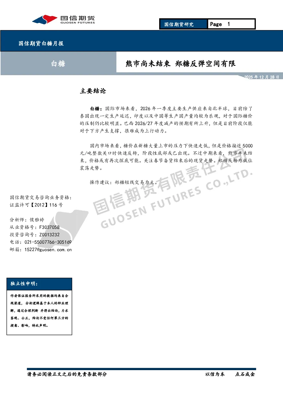 报告封面