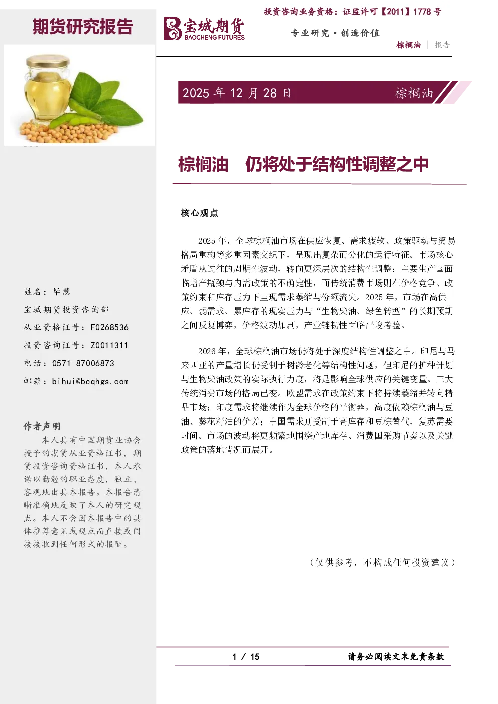 报告封面