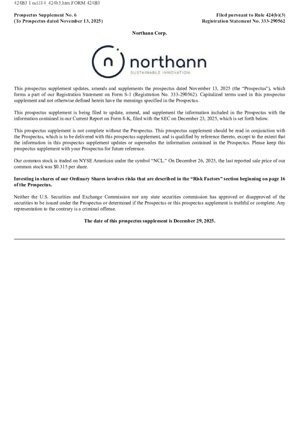 Northann Corp美股招股说明书(2025-12-29版)