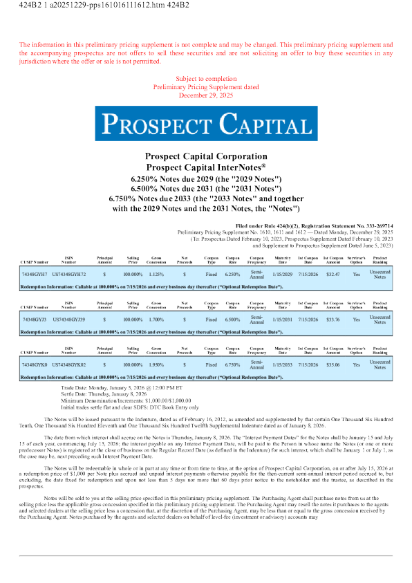 普罗斯佩克特资本美股招股说明书(2025-12-29版)