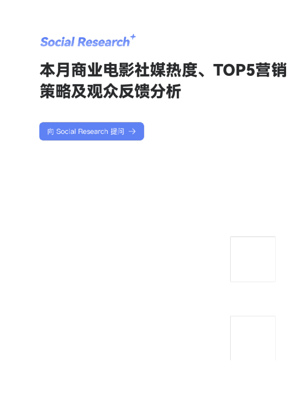 商业电影行业：本月商业电影社媒热度、TOP5营销策略及观众反馈分析