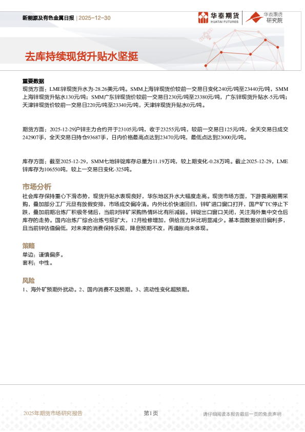 新能源及有色金属日报：去库持续现货升贴水坚挺