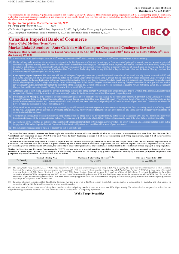 加拿大帝国商业银行美股招股说明书(2025-12-30版)