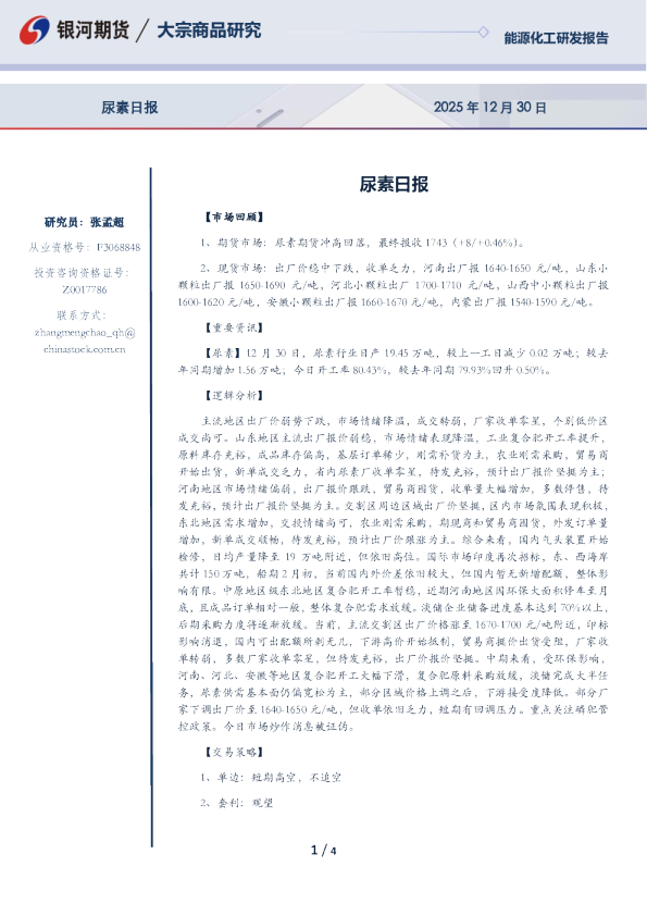 尿素日报