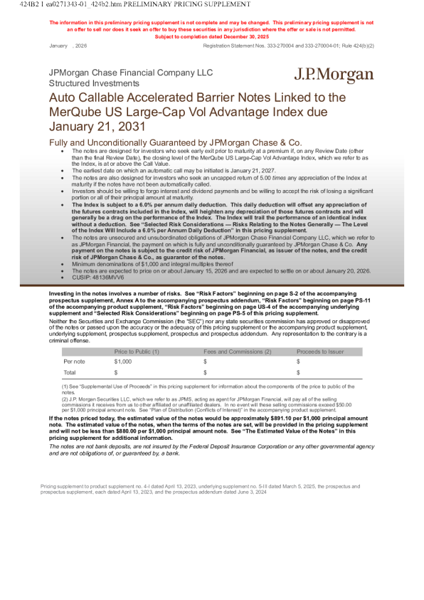 摩根大通美股招股说明书(2025-12-31版)