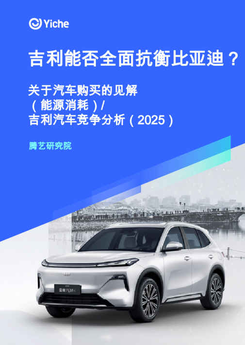 吉利能否全面抗衡比亚迪？：关于汽车购买的见解（能源消耗）/ 吉利汽车竞争分析（2025）