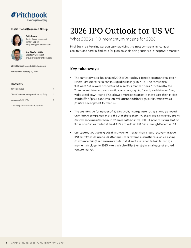 2026年美国风险投资公司IPO前景（英）