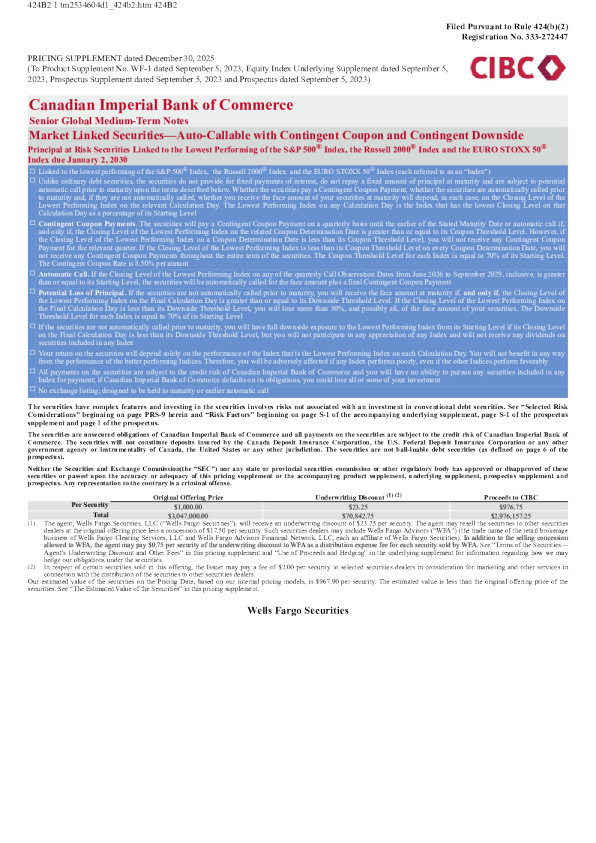 加拿大帝国商业银行美股招股说明书(2026-01-02版)