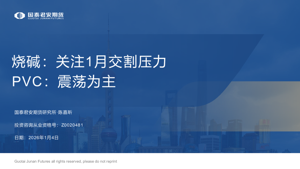 烧碱：关注1月交割压力，PVC：震荡为主