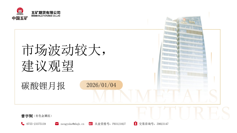 碳酸锂月报:市场波动较大,建议观望