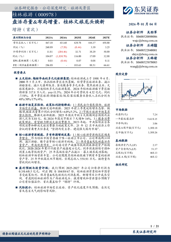 盘活存量、布局增量，桂林文旅龙头焕新