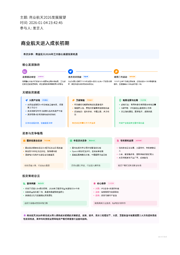 商业航天2026发展展望