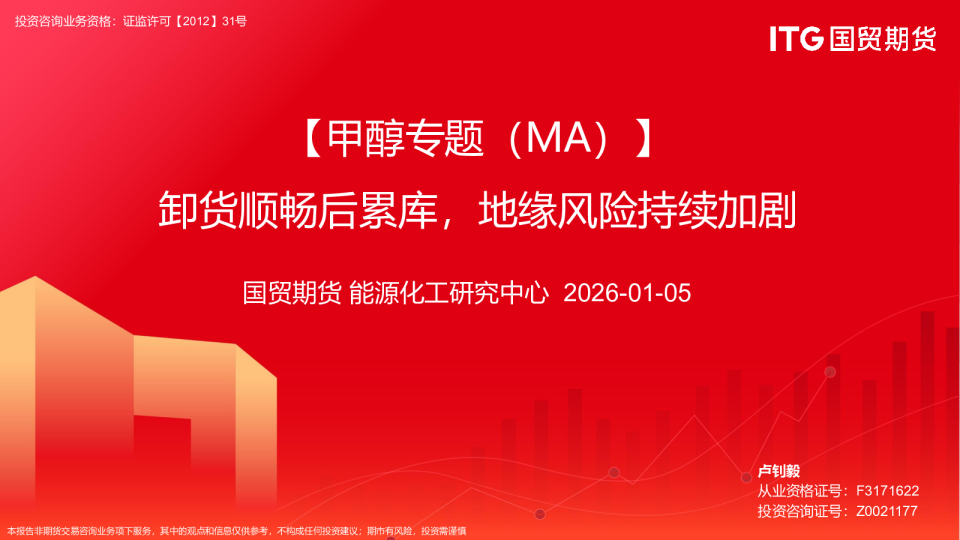 【甲醇专题（MA）】卸货顺畅后累库，地缘风险持续加剧