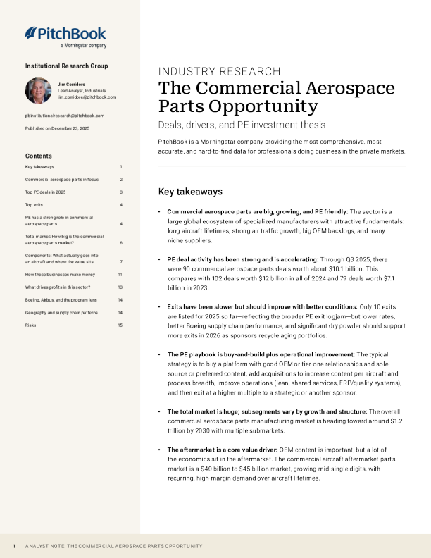 商业航空航天零件的机会（英）2025