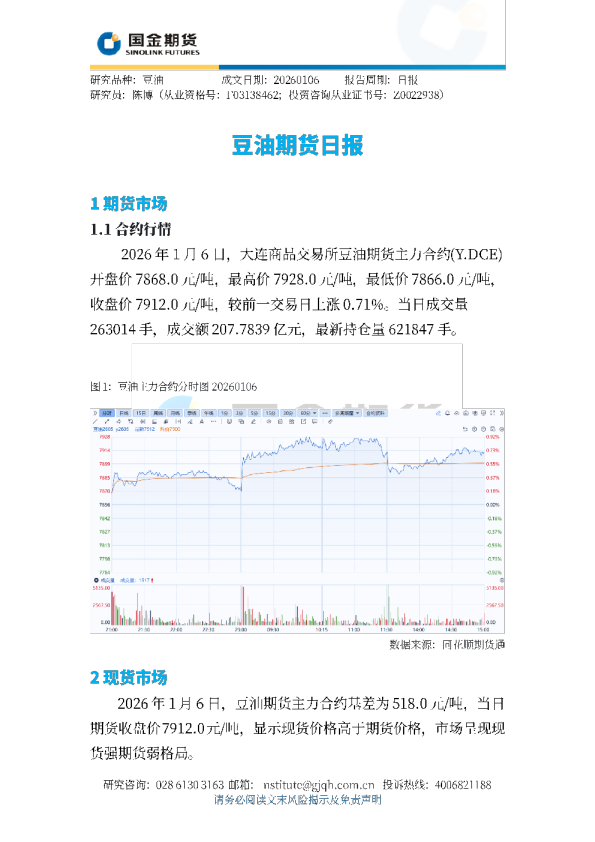 豆油期货日报