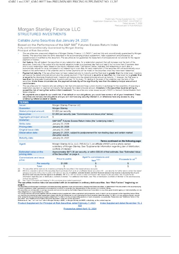 摩根士丹利美股招股说明书(2026-01-07版)