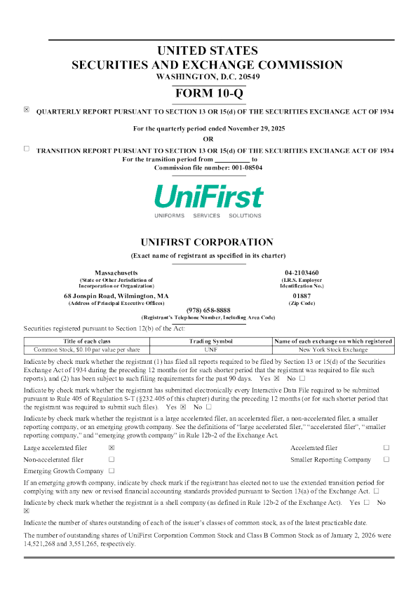 第一联合 2026年季度报告