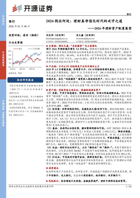 2026年理财资产配置展望:2026钱往何处:理财真净值化时代的攻守之道