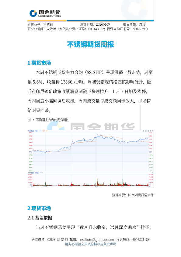 不锈钢期货周报