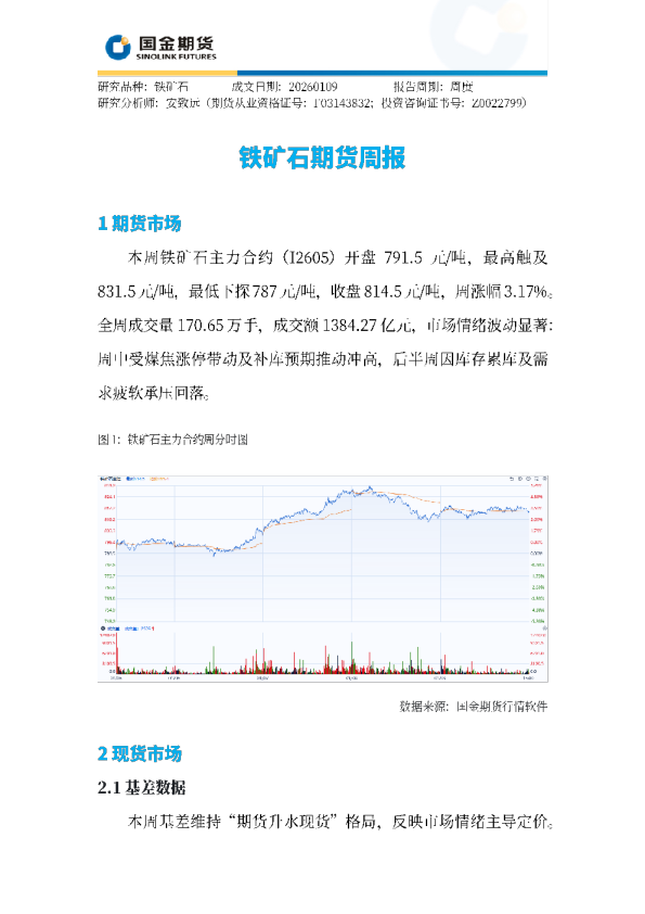 铁矿石期货周报