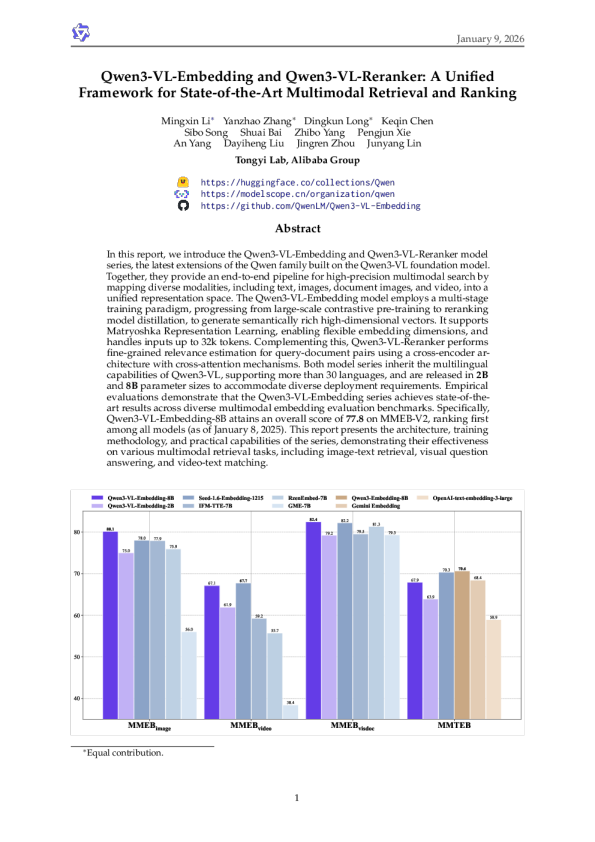 Qwen3-VL-Embedding与Qwen3-VL-Reranker：用于最先进多模态检索与排序的统一框架