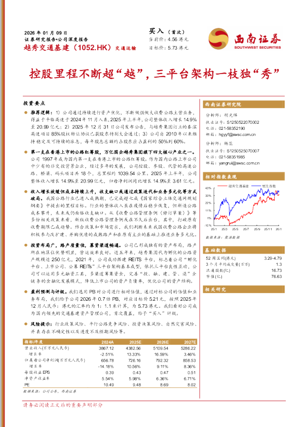 控股里程不断超“越”，三平台架构一枝独“秀”