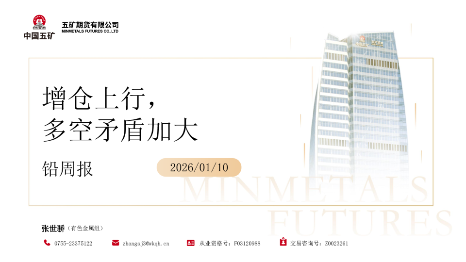 铅周报：增仓上行，多空矛盾加大