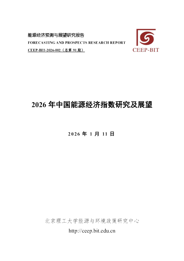 2026年中国能源经济指数研究及展望