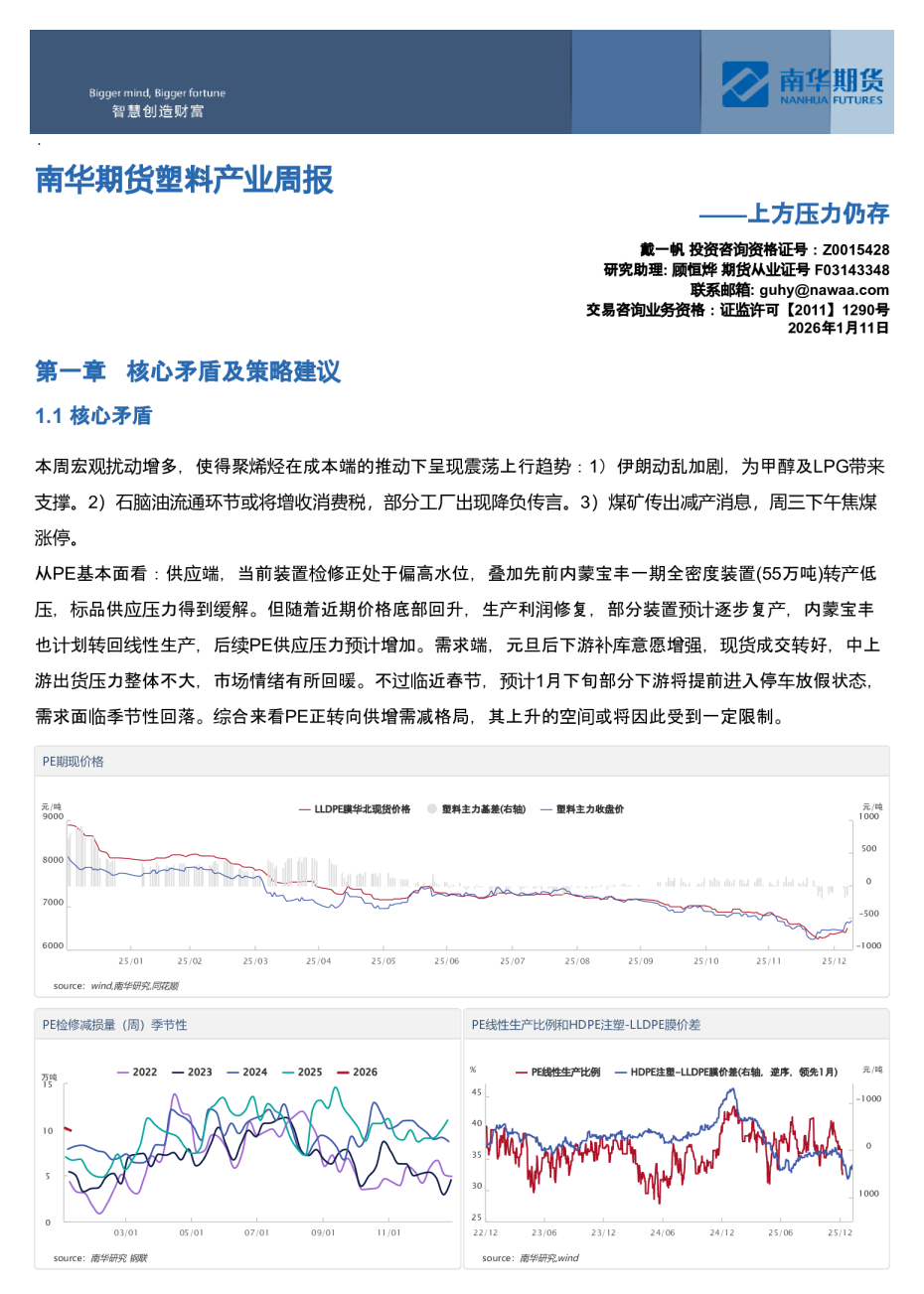 塑料产业周报：上方压力仍存