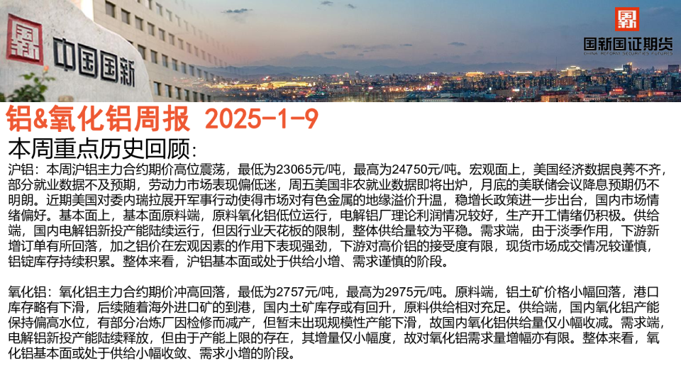 铝、氧化铝周报