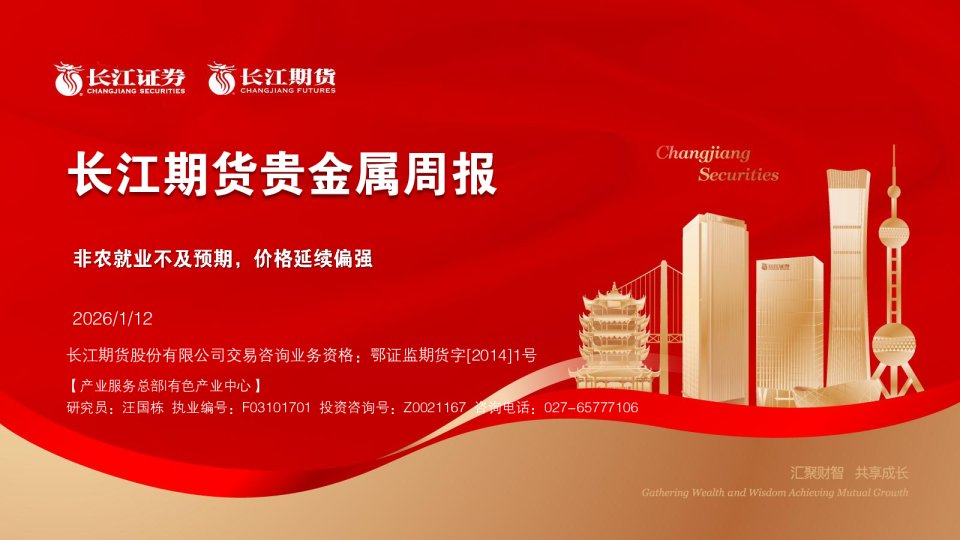 长江期货贵金属周报